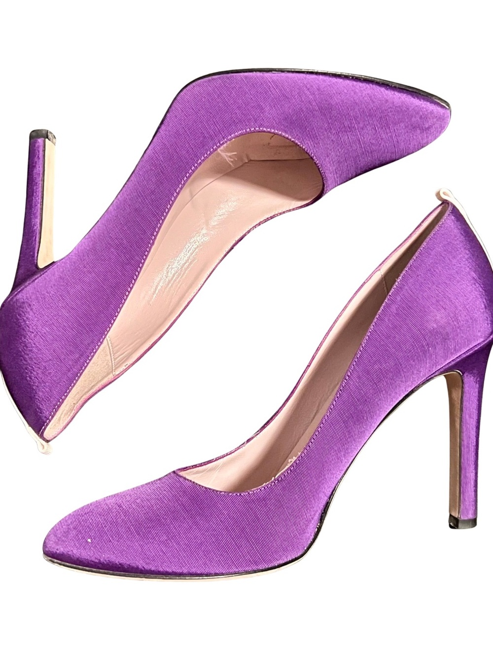 SJP Lady Purple Pumps Heels EU 38.5 Made in Italy - Picture 2 of 9